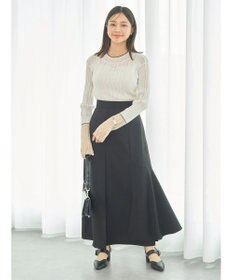 earth music&ecology シアー配色リブプルオーバー