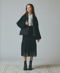 GRACE CONTINENTAL チュールコンビツイードワンピース