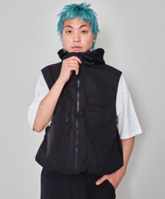 WEGO 【ユニセックス着用ITEM】フードナイロンベスト