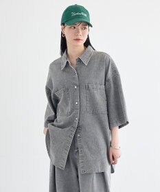 earth music&ecology 5分袖デニムシャツ
