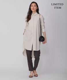 ICB 【WEB限定】 アセテートレーヨン ロングシャツ
