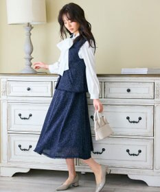 Feroux 【セットアップ対応】春ツイード コンパクトジレ