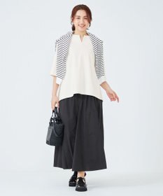23区 L 【Lサイズ限定】ハイストレッチツイル ブラウス