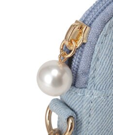 Maison de FLEUR ラインストーンデニムチュールショルダーバッグ