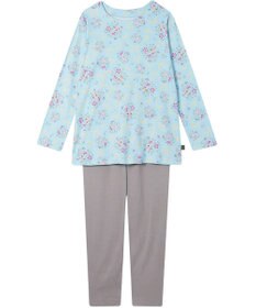 WACOAL ワコール_リラックス＆スリープ パジャマ 綿100%(本体) あったか 長袖 長ズボン ミントン レディース NDW457 /ワコール