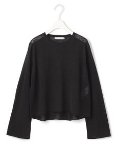 ICB 【洗える】 リネンレーヨンハイゲージ クロップドプルオーバー