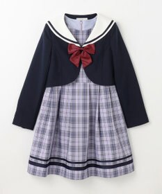 ANY KIDS 【2点セット】セーラージャケット+チェックワンピース