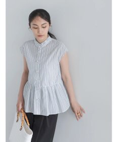 Te chichi フレンチスリーブスタンドフリルブラウス