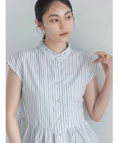 Te chichi フレンチスリーブスタンドフリルブラウス