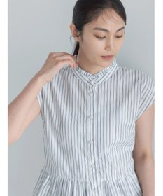 Te chichi フレンチスリーブスタンドフリルブラウス
