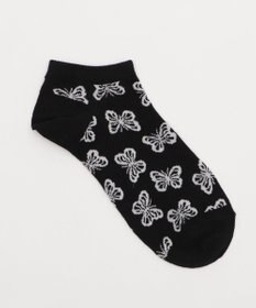 WEGO 総柄バタフライショートソックス