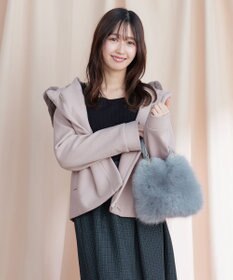 Tiaclasse エコファー付きフードショートコート