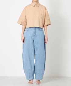 NAVE 【ReNAVE・セットアップ可/洗える/接触冷感/UVケア】コットンポリブロード クロップドシャツ