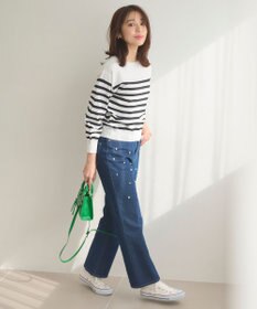 Feroux 【洗える】ビジューポイント ニット