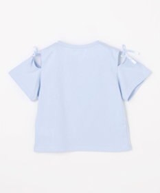 ANY KIDS 【洗濯機可能】肩あき ロゴ刺繍Tシャツ