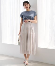 ANY SIS L 【UVケア・接触冷感】汗ジミ防止加工ペプラム カットソー