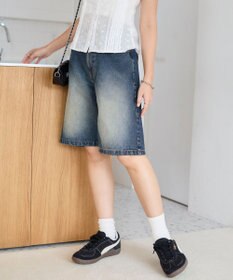 WEGO 【SMサイズ展開】ヴィンテージウォッシュデニムハーフパンツ