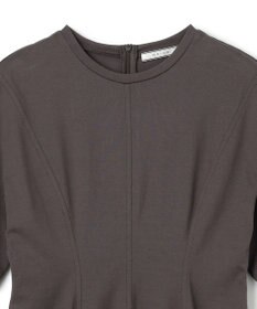 BEIGE， 【洗える】GLANTHUS / コットンカーブラインロングフレアワンピース