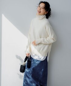 23区 L 【滝沢眞規子さん着用/洗える】ピュアカシミヤ タートルネック ニット