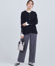 組曲 S 【WEB限定】ベーシックダブルクロス ワイドストレートパンツ