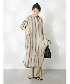 CRAFT STANDARD BOUTIQUE リネンレーヨンストライプワンピース
