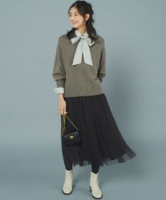 組曲 ウールカシミヤミックス ロールネック ニット