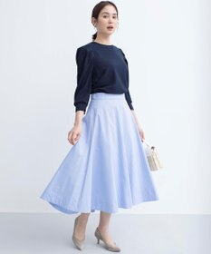 組曲 【セットアップ着用可・WEB限定】コンパクトシャーティング フレアスカート