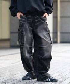 WEGO 【ウエストゴム/MLサイズ展開】イージーコーデュロイカーゴパンツ