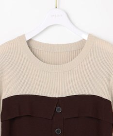 ANY SIS S 【洗える・UVカット】ビスチェ風 ニット