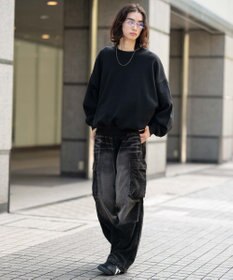 WEGO 【ウエストゴム/MLサイズ展開】イージーコーデュロイカーゴパンツ