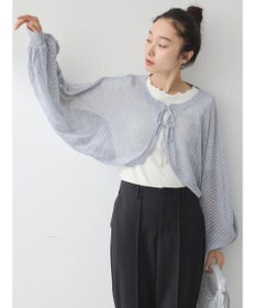 earth music&ecology リボンメッシュボレロ