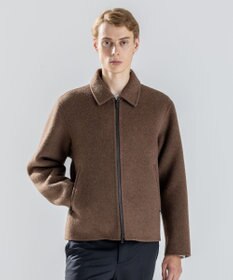 JOSEPH HOMME 【新素材】ウールキャメルリバー　ジップアップブルゾン