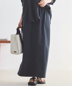 23区 L 【SLOW/一部店舗限定】ガーメントツイル セミフレア スカート