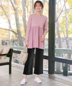 Tiaclasse 日本製エアシルキーワイドパンツ