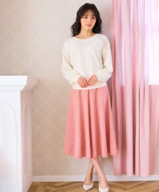 Feroux 【洗える】ローズコサージュ ダンボールプルオーバー