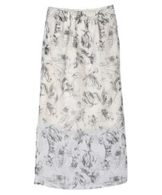 Green Parks モノトーンフラワータイトスカート