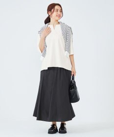 23区 L 【Lサイズ限定】ハイストレッチツイル ブラウス