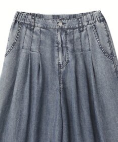 YECCA VECCA バイオ加工ヴィンテージデニムワイドパンツ