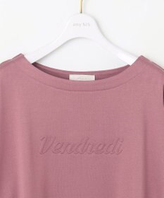 ANY SIS 【洗える】ミニ裏毛エンボスロゴ カットソー