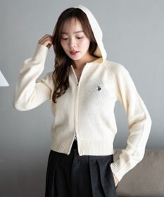 WEGO 【WEB限定/25年秋冬新作】別注USPOLO WZIPニットパーカー