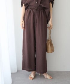 YECCA VECCA 【セットアップ対応】ストライプ柄ワイドパンツ