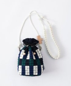 TRICOTE ピクセルチェックポーチバッグ