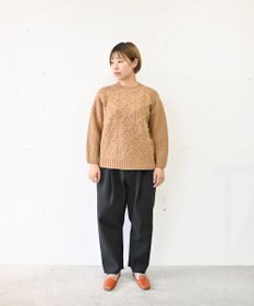 muuc 〈上質なシェットランドウール＆カシミヤ〉〈5種類の模様編み〉パッチワーク柄ケーブル模様編みセーター