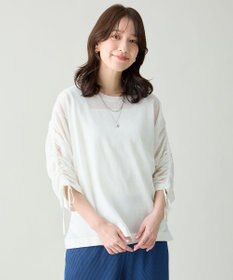 ANY シアーシャーリングスリーブニット エクリュ