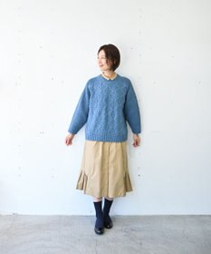 muuc 〈上質なシェットランドウール＆カシミヤ〉〈5種類の模様編み〉パッチワーク柄ケーブル模様編みセーター