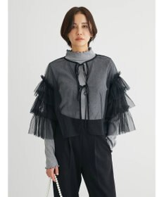 Green Parks ・ＥＬＥＮＣＡＲＥ　ＤＵＥ　２ｗａｙチュールブラウス