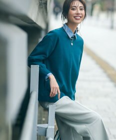 23区 【Oggi4月号掲載/洗える】ハイカウントライトクロス クロップド パンツ