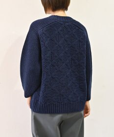 muuc 〈上質なシェットランドウール＆カシミヤ〉〈5種類の模様編み〉パッチワーク柄ケーブル模様編みセーター