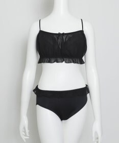 WEGO 【ブラトップ＆ショーツセット】Liliane　Ciel　シフォンフリル