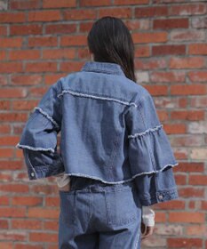 Green Parks ・ＤＯＵＢＬＥ　ＦＬＡＧＳ　フレアスリーブＧジャン